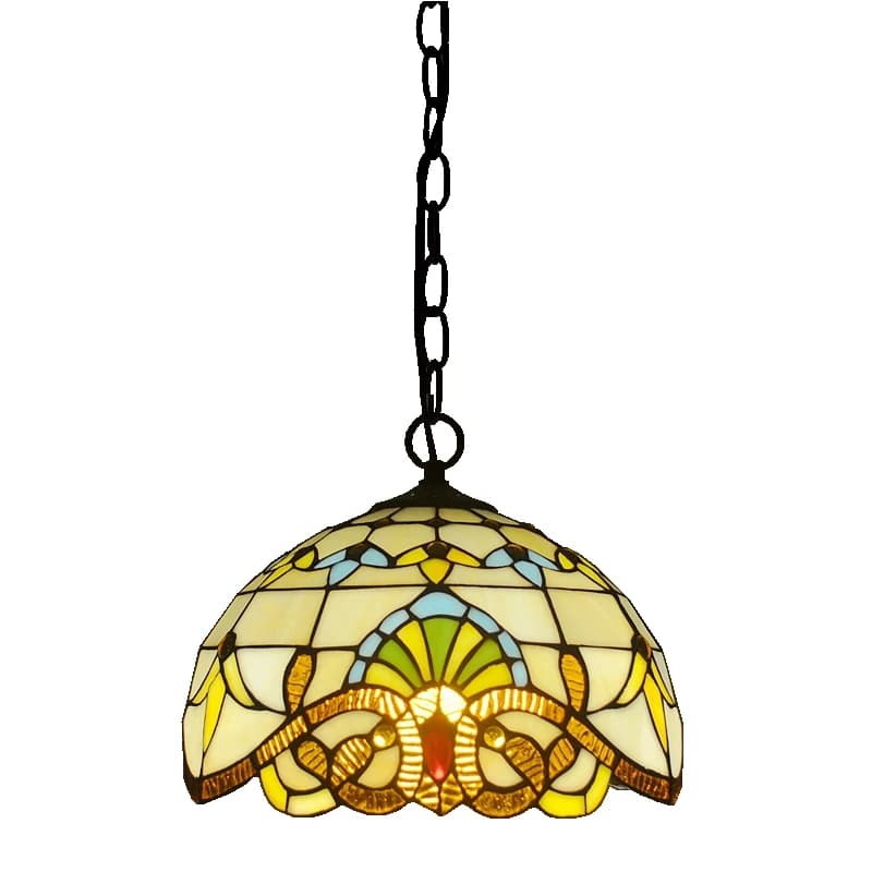 12 Inch Europese Stijl Tiffany Kroonluchter Western Restaurant Café Bar Gangpad Erker Glazen Lamp Antieke Enkele Kop Kroonluchter