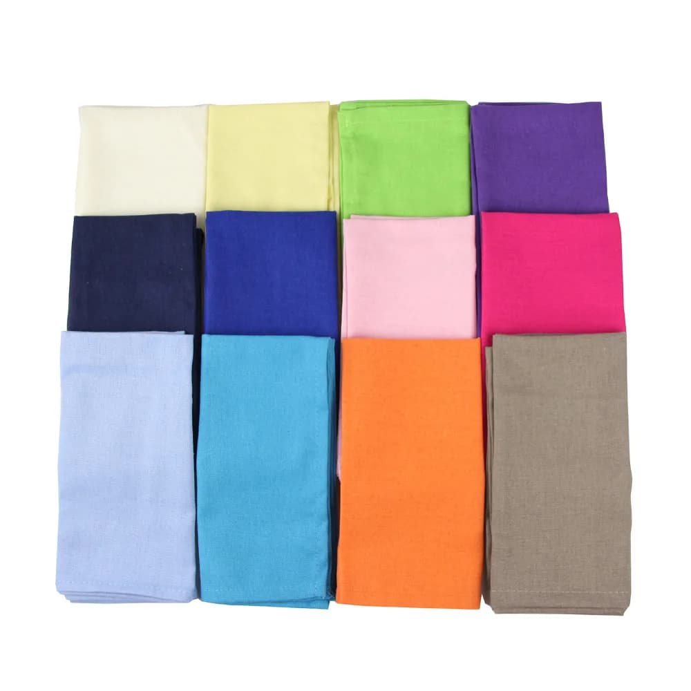 Set van 12 stuks 40x40cm katoenlinnen gemengd stoffen servetten placemats zachte eettafel theedoeken voor thuis en evenementen