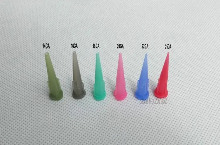 1000 Stks/partij Plastic Conische Vloeistof Gladde Taps Toelopende Naaldafdeelpunten