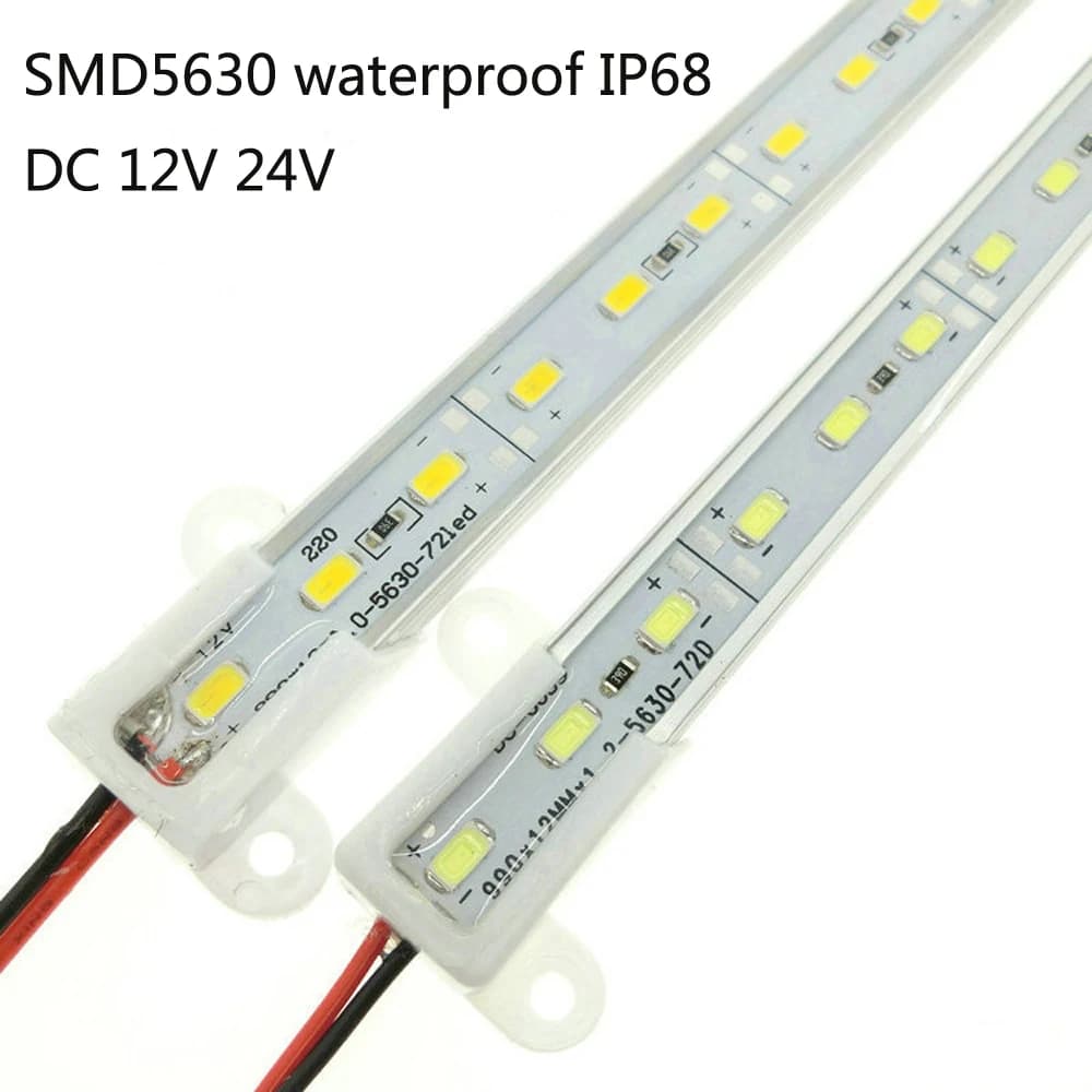20 STKS 50 CM 100 CM DC12V 24 V LED Bar licht 5730 5630 Waterdichte IP68 LED Harde strip aquarium koelkast outdoor lamp