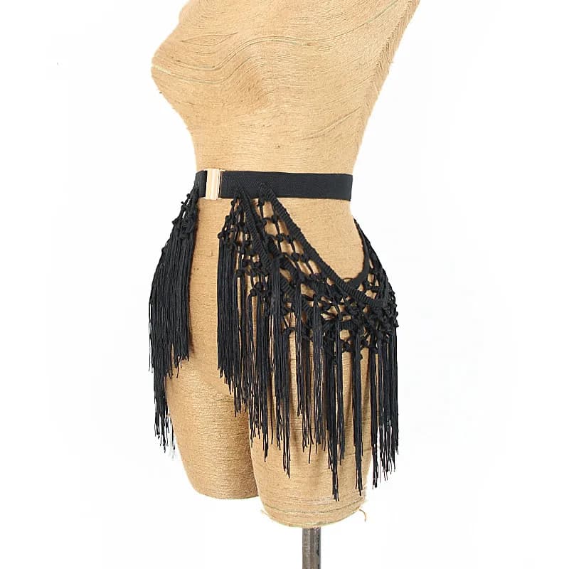 Latin Dance Riem Retro Kwastje Sieraden Stretch Riem Latin Rok Accessoires Vrouwelijke Ballroom Dansvoorstelling Riem In Voorraad