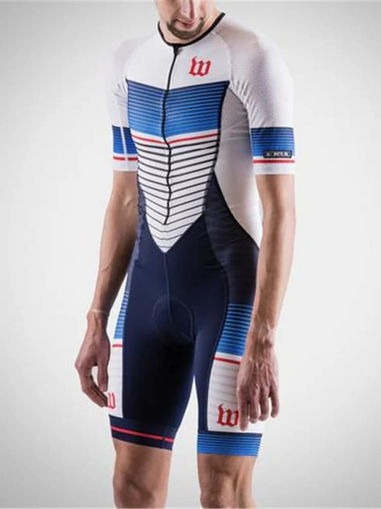 Wattie Inkt Heren Triathlon Jersey Pak Fietsen Kit Fietsen MTB Schaatspak Snelheid Pak Jumpsuit Eendelig Pak bodysuit Chrono Ciclismo