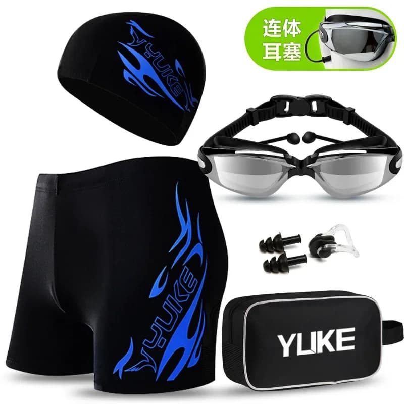 Yuke Swim Swimwear Heren Badmode Met Zwembril Cap Oordopjes Neusklem En Heren Zwembroek Zwembroek Voor Heren Zwemmen