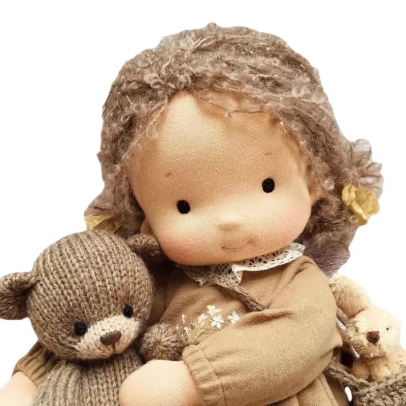 Nieuwe Waldorf Katoenen Lichaam Pop Kunstenaar Handgemaakte Mini Verandering Jurk Pop Diy Geschenkdoos Verpakking Kinderen Speelgoed Verjaardagscadeau