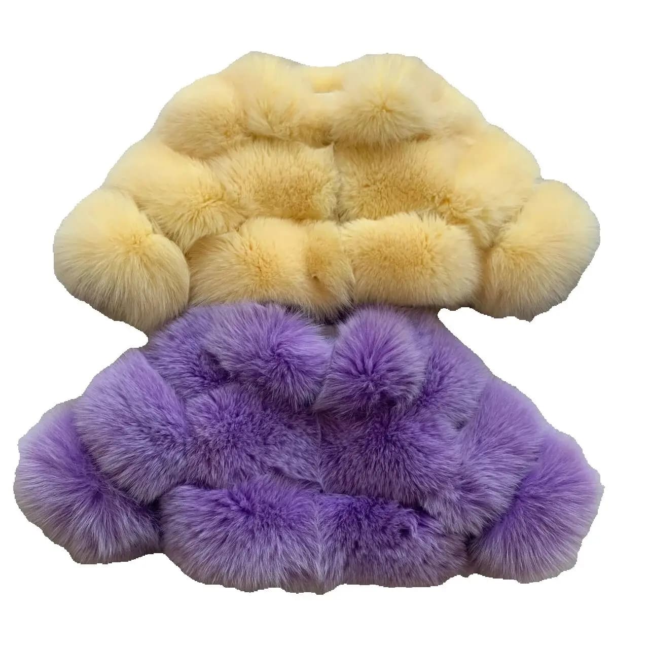 Vossenbontjas voor kinderen 100% echt vossenbont Herfst en winter Pluizige wasbeerbontjas voor kinderen Verkrijgbaar in meerdere kleuren