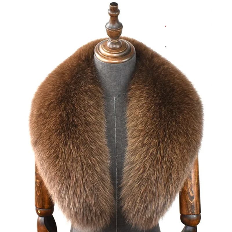 Vossenbontkraag 100% echt vossenbont sjaal Winter Dames Natuurlijk bont Grijze kraag Grote maat nekwarmer Bont sjaal Sjaals