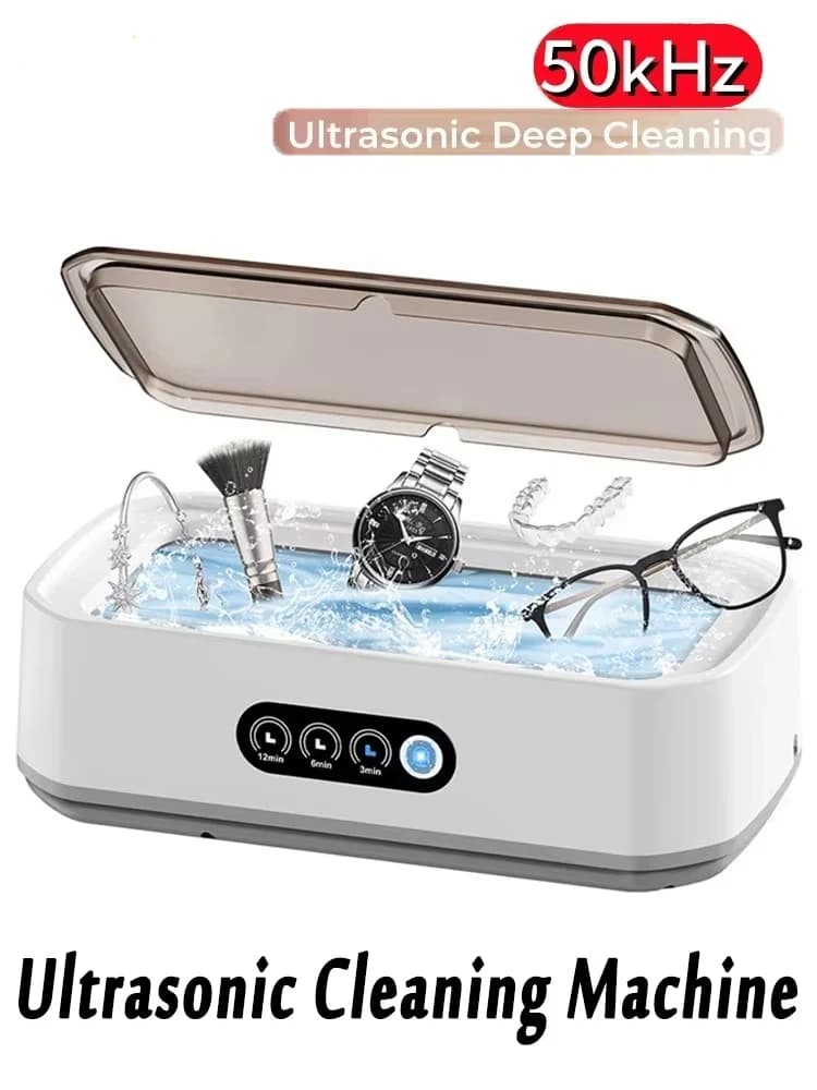 Ultrasone reinigingsmachine voor brillen, 650ml mini hogere frequentie vibratie reiniging voor brillen, sieraden, gebitsprotheses, fopspeen