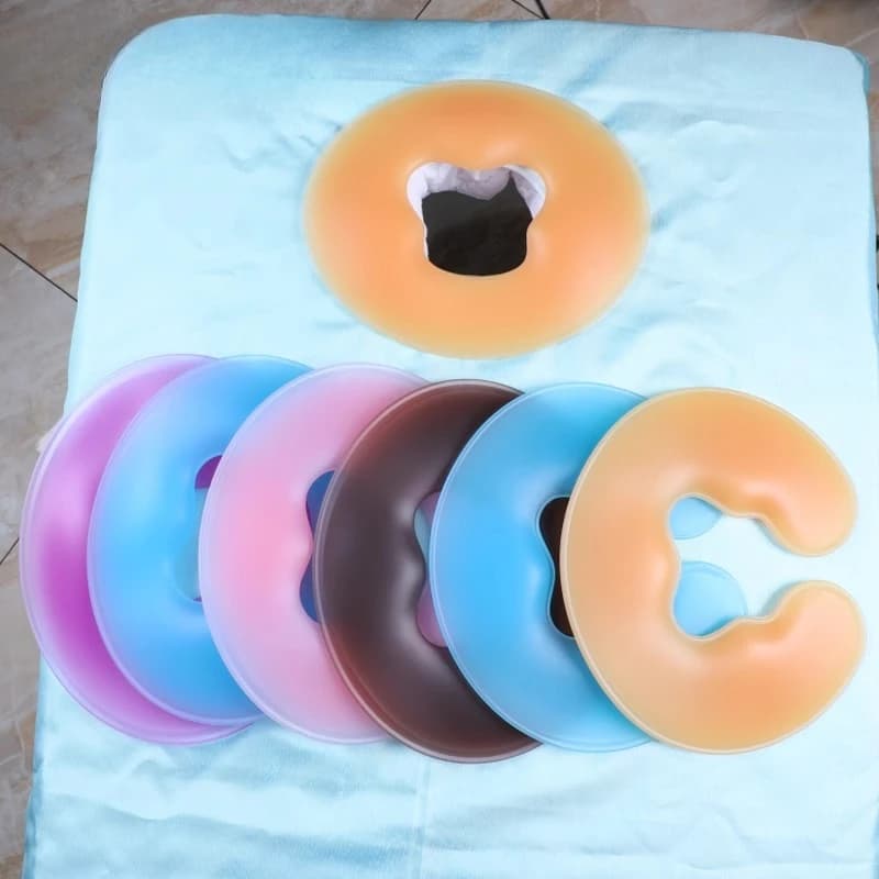 Soft Lay Gezichtskussen SPA Lichaamsmassage Siliconen Relax Cradle Kussen Bolsters Paddle Schoonheidsverzorging Antislip Comfortabel Gel Pad