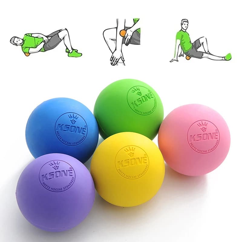 Rubberen Fascia Massage Bal Lacrosse Ballen Yoga Fitness Sporter Deep Tissue Spier Ontspanning Voet Terug Schouder Gezondheidszorg