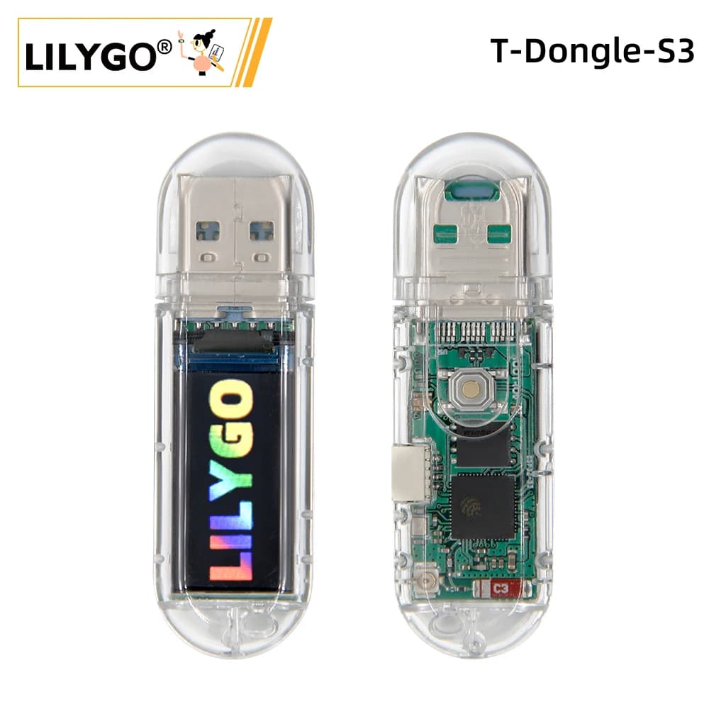 LILYGO ®   T-Dongle-S3 ESP32-S3 Development Board Met Scherm Dongle 0.96 inch ST7735 LCD Display Ondersteuning WiFi Bluetooth TF-kaart