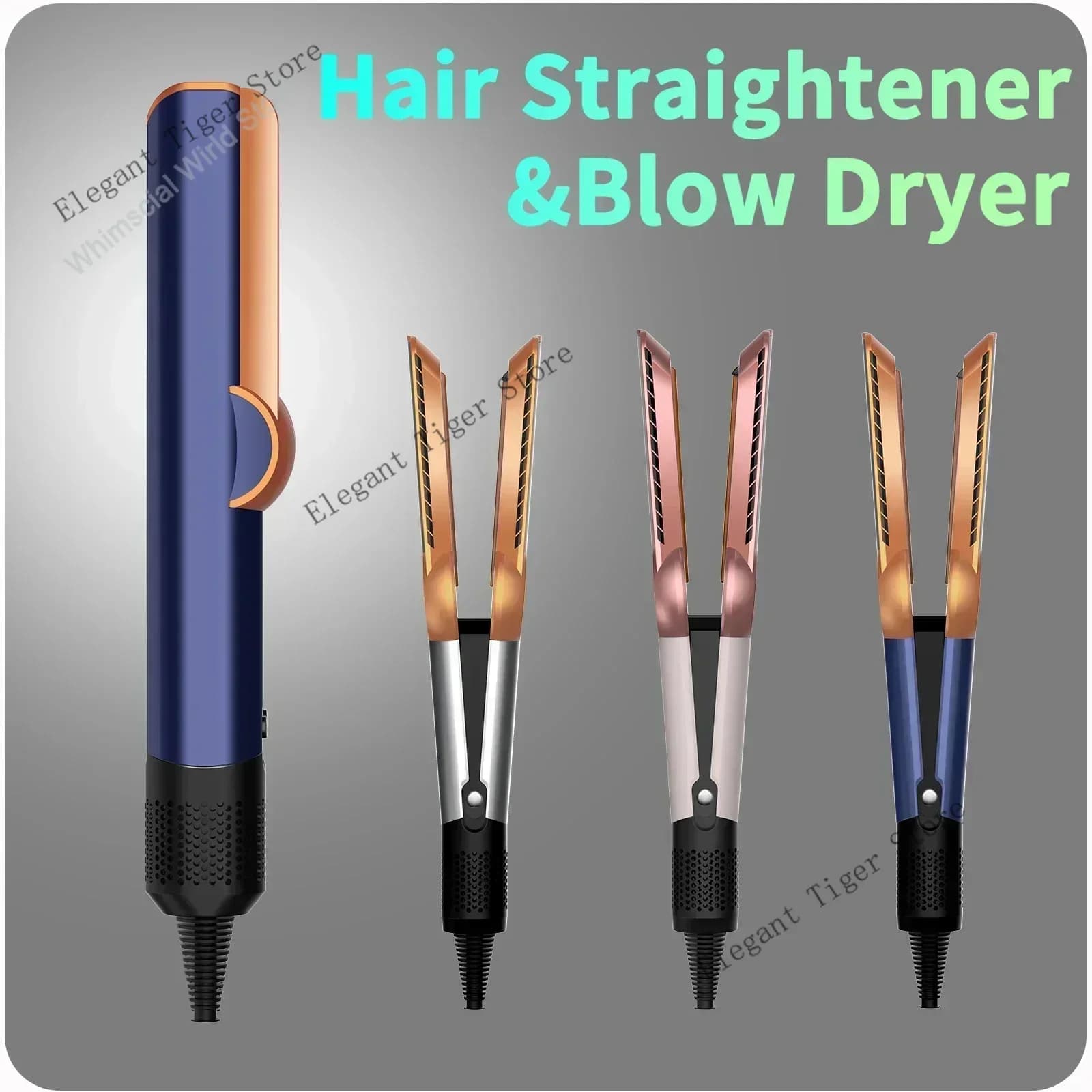 2-IN-1 professionele stijltang en föhn Heat-Up haar stijltang, negatieve ionen ijzer langdurige styling tool