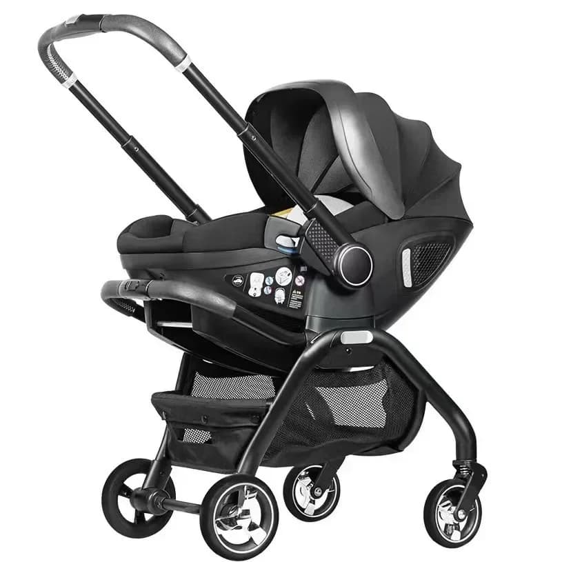 4 In 1 Pasgeboren Kinderwagen Multifunctionele Autostoel Lichtgewicht Vierwielige Kinderwagen Deluxe Tweeweg Kinderwagen