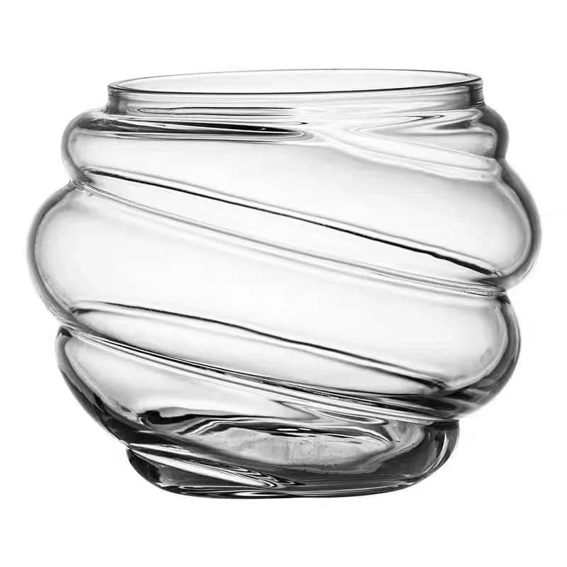 2 Stuks 250 Ml Creatieve Glazen Beker Hittebestendig Wave Cup Bier Sap Ijs Koffiekopjes Cocktail Fruit glas Koffie Mok Drinkware