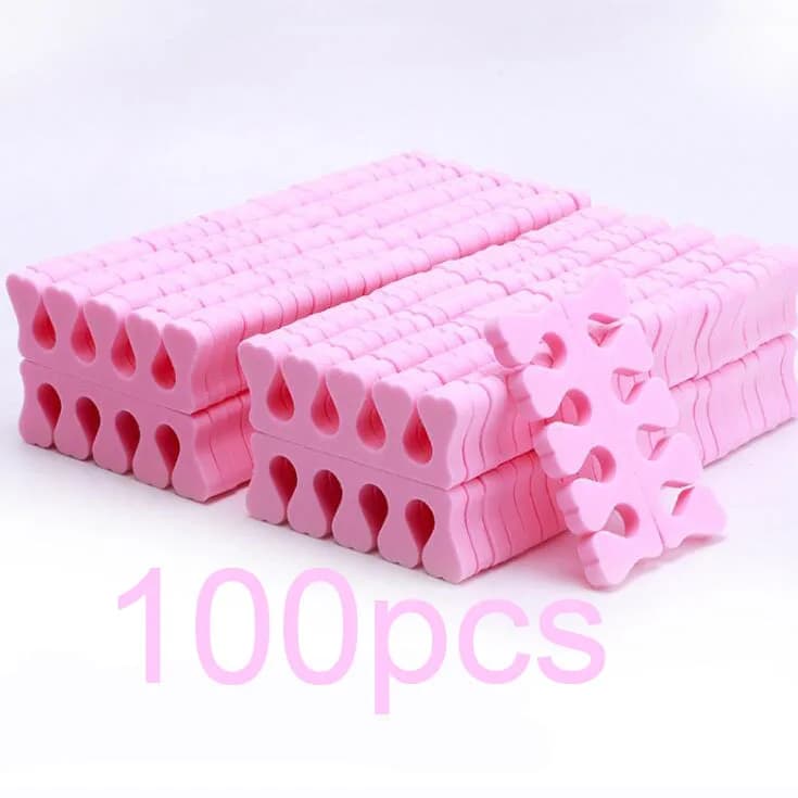 50 Paar Zachte Teenseparatoren Vingers Voeten Nagel Art Gereedschap Flexibel Hartvormig Design Nagel Art Oefening Manicure Pedicure Voetbrace