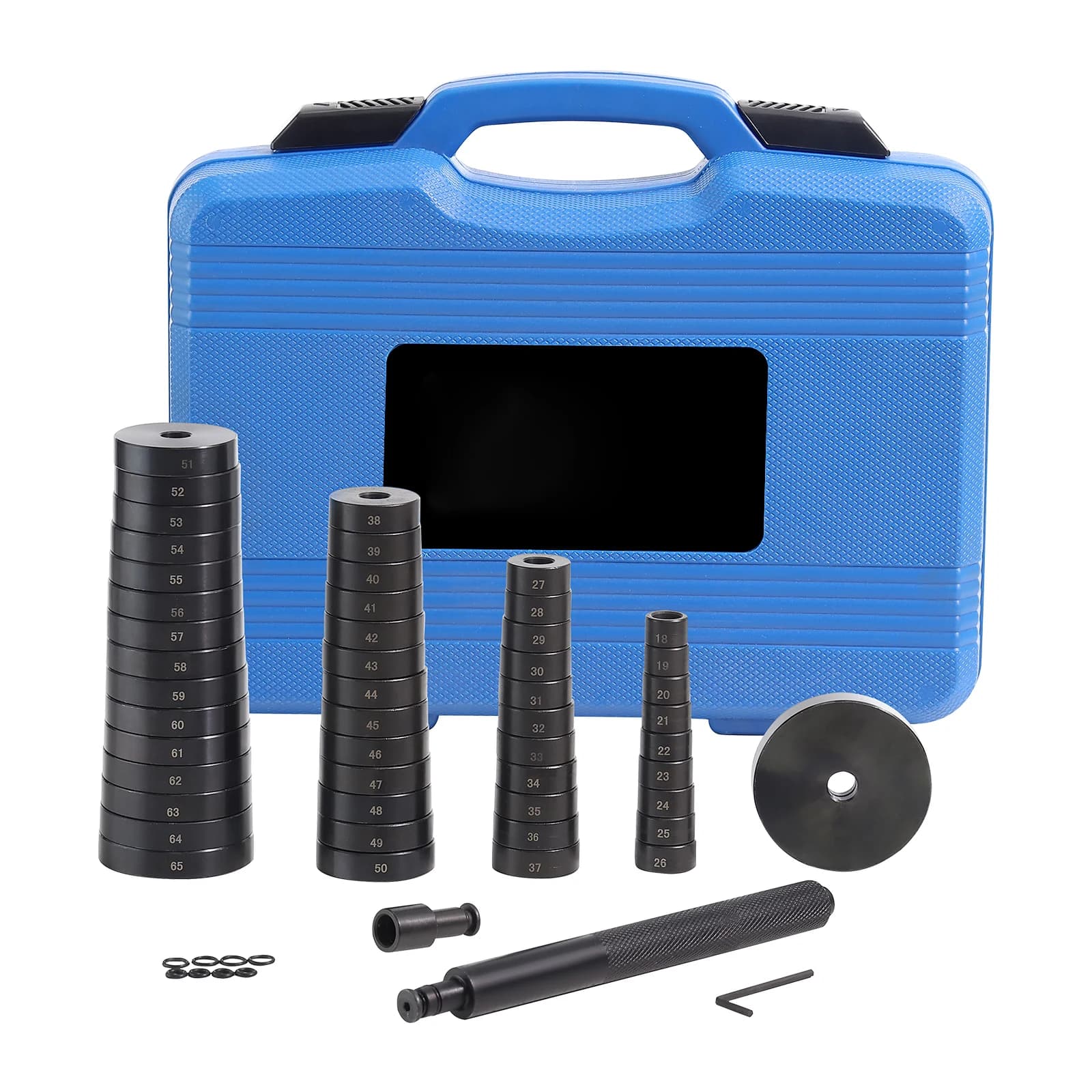 SucceBuy 52PCS Custom Bus Lager & Afdichting Driver Set Transmissie Wielas Lager Race Seal Driver Installer Remover 18-65mm
