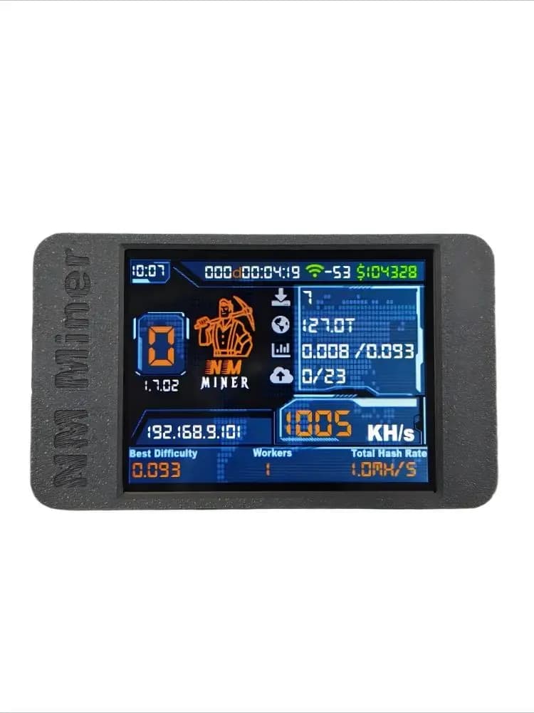 NMMiner NerdMiner V2 Hashrate 1000KH/s Lucky Miner ESP32 2,8 inch Smart Display Crypto Solo Loterij Bitcoin ESP32-2432S028R