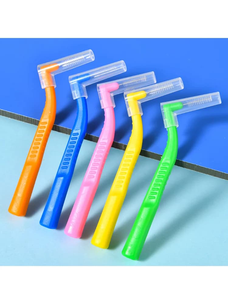 100 Stuks L-Vorm Rager Draad Orthodontische Rager Orthodontische Tandenborstel Zachte Haren Mondverzorging