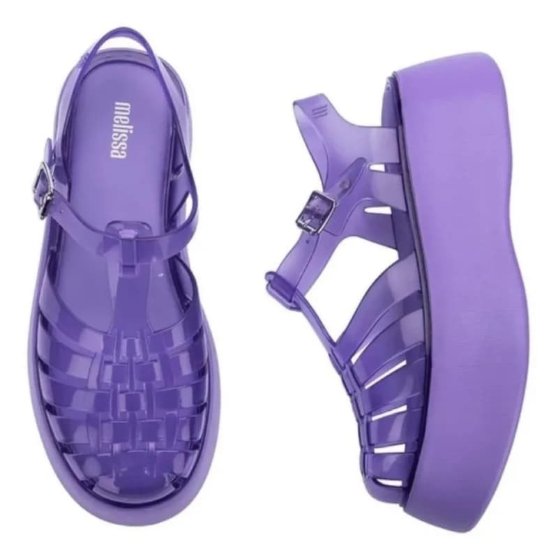 Melissa Sandalen Platform Jelly Schoenen PVC Vrijetijdsschoenen Dikke hakken Romeinse stijl Damessandalen Gladiator Gesp Schoen
