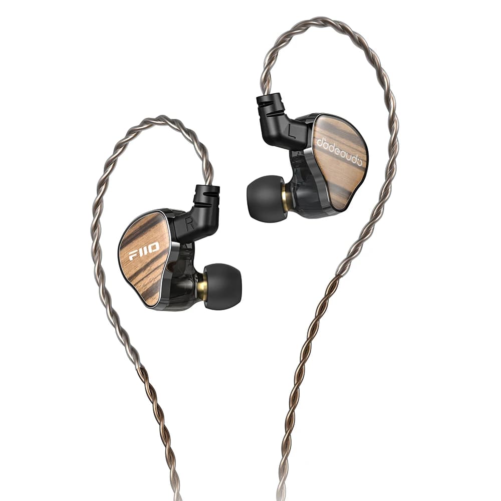 FiiO JH13 hybride HiFi IEMs – 1DD + 2BA-stuurprogramma's, audiofiele oortelefoon met houten frontplaat en afneembare 0,78 mm 2-pins kabel