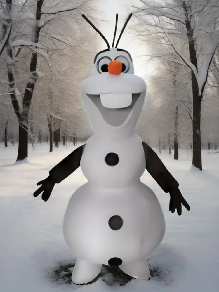 2026 Cartoon ijs- en sneeuwwereld Olaf-kostuum Populair kerstrollenspelkostuum mascottekostuum