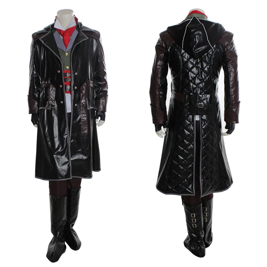 Jacob Frye Cosplay Spelkostuum Heren Zwart Combat Uniform Pak Halloween Carnaval Party Slayer Vermomming Streetwear