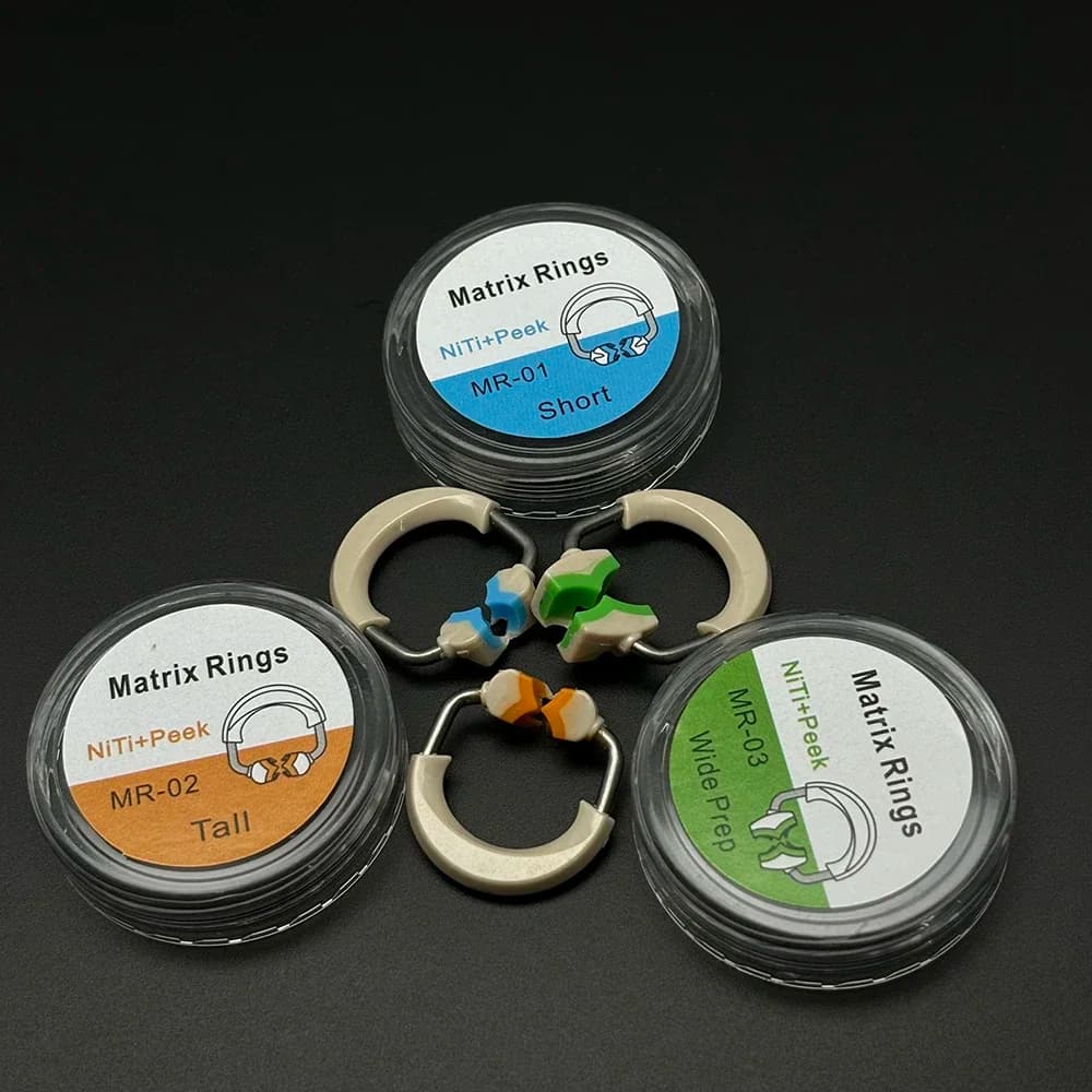 Tandheelkundige Niti Matrix Bands Ring Garnizoen Stijl Matrix Klem Sectionele Voorgevormde Matrices Tandarts Tandarts Plastic Kit Lab Gereedschap