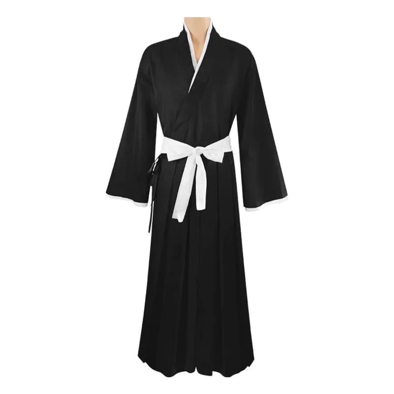 Bleach Kuchiki Rukia Cosplay Kostuums Halloween Carnaval Party Herenkleding Zwarte Kimono Anime Show Kleding Pruik Set