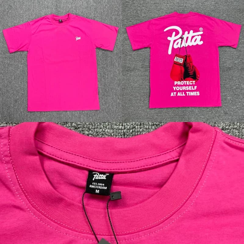 Nieuwe hoogwaardige heren- en damesloze, veelzijdige, casual, dagelijkse Patta korte mouwen zomer ronde hals streetwear hiphop PATTA top