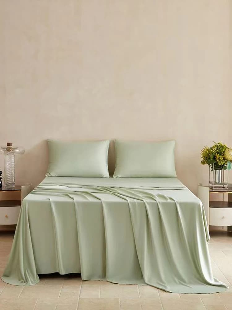 100% Bamboevezel Laken Twin Queen Kingsize Platte Laken Zomer Effen Kleur Antibacteriële Koeling Eenpersoons- en Tweepersoonsbeddengoed