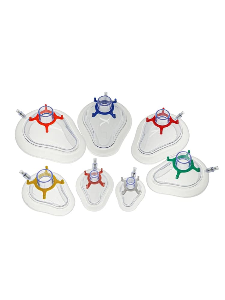 PVC Anesthesie Masker Dieren Steriel Wegwerp Medisch Resuseren Gezichtsmaskers 7 Maat 1 st/5 stks/6 stks/7 stks Voor Volwassen Kind Baby