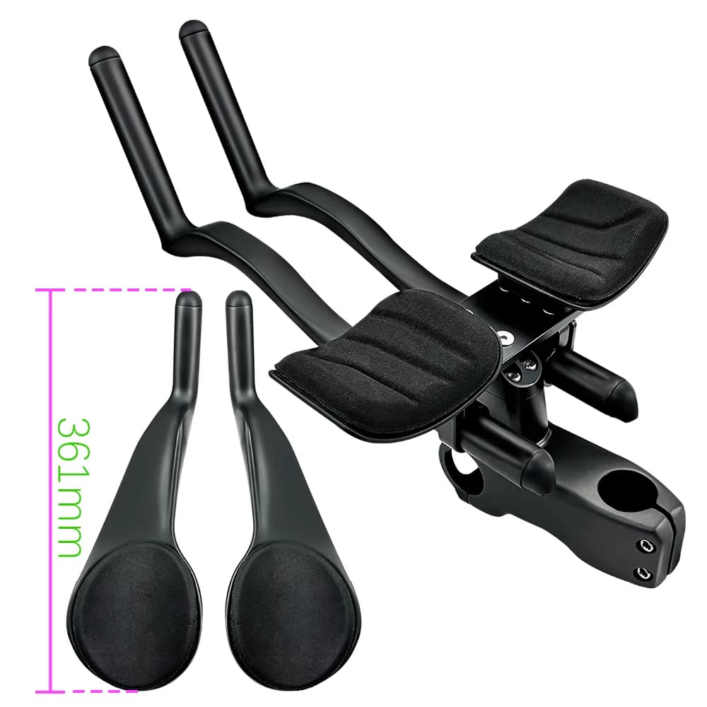 BALUGOE Rest Handle Modify Road Fiets Rest Stuurpen Split TT Rest Handle Carbon Fiber MTB Ironman Triathlon Fiets Stand Riser