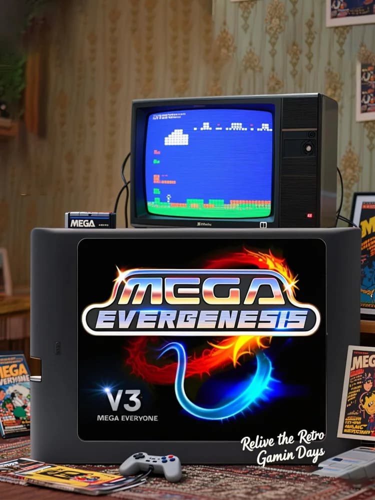 3000 in 1 Mega Genesis V3 Pro Met 4 GB TF-kaart EDMD Game Card Voor SEGA Genesis Mega Drive Master systeem Game Console