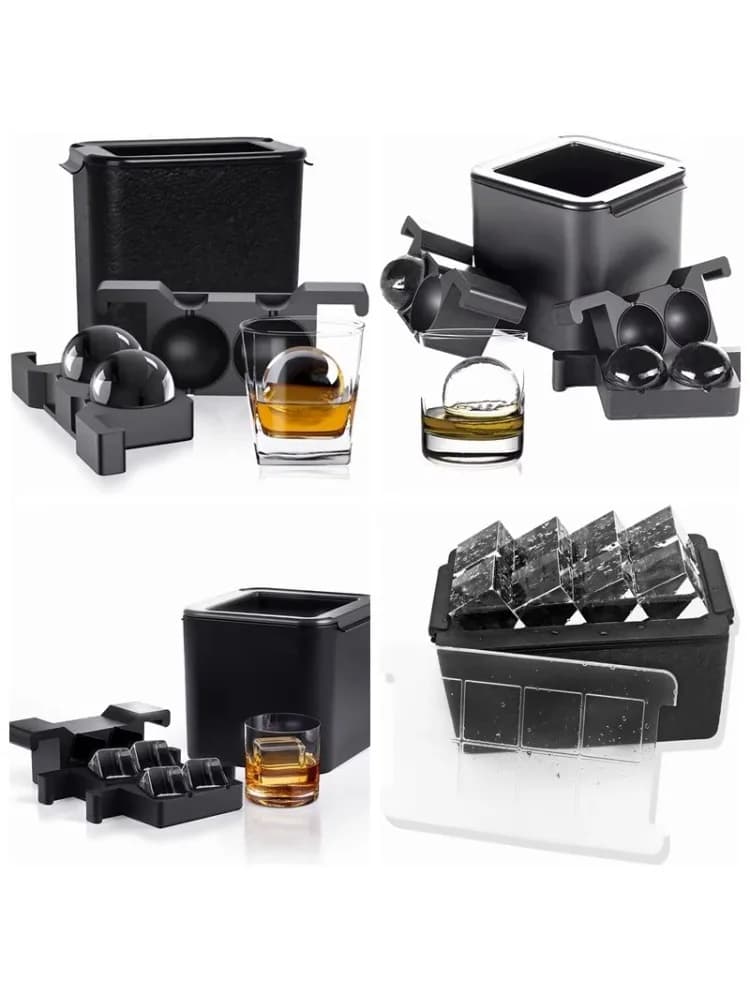 Hoge transparantie Bubble Free Ice Hockey Square Diamond Ice Grid Production Bar Whiskey specifieke siliconen grote ijsblokjesvorm