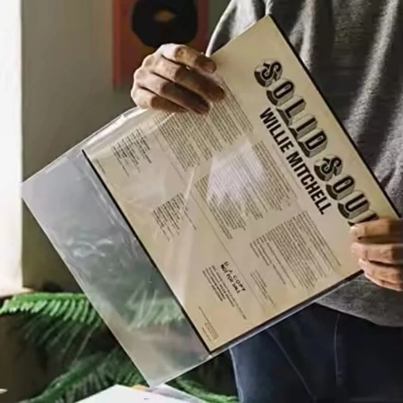 Premium 12-inch vinylplatenhoezen, beschermende opslag buitenafdekking zonder afdichting klepontwerp, open uiteinde voor gemakkelijke toegang en