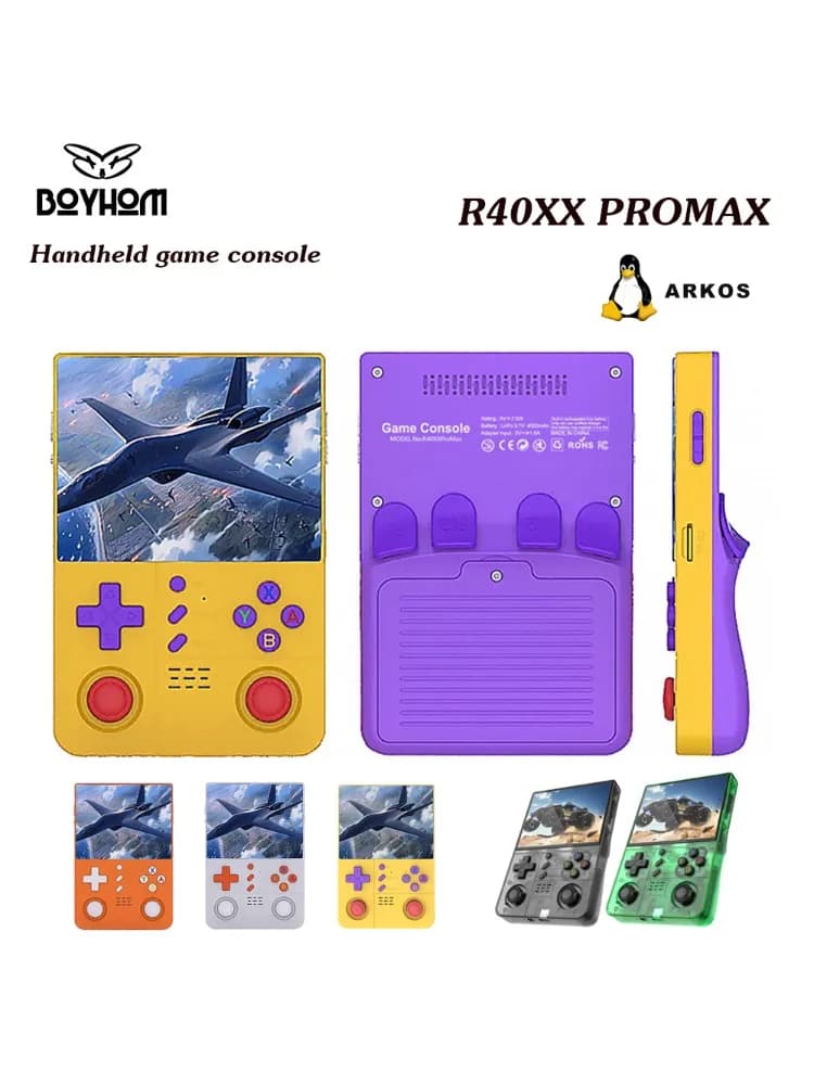 BOYHOM R 40XXPROMAX Retro Handheld met ARKOS2.0, 4.2" HD IPS-scherm, 4500mAh, WiFi - Draagbare klassieke gameconsole, het beste cadeau