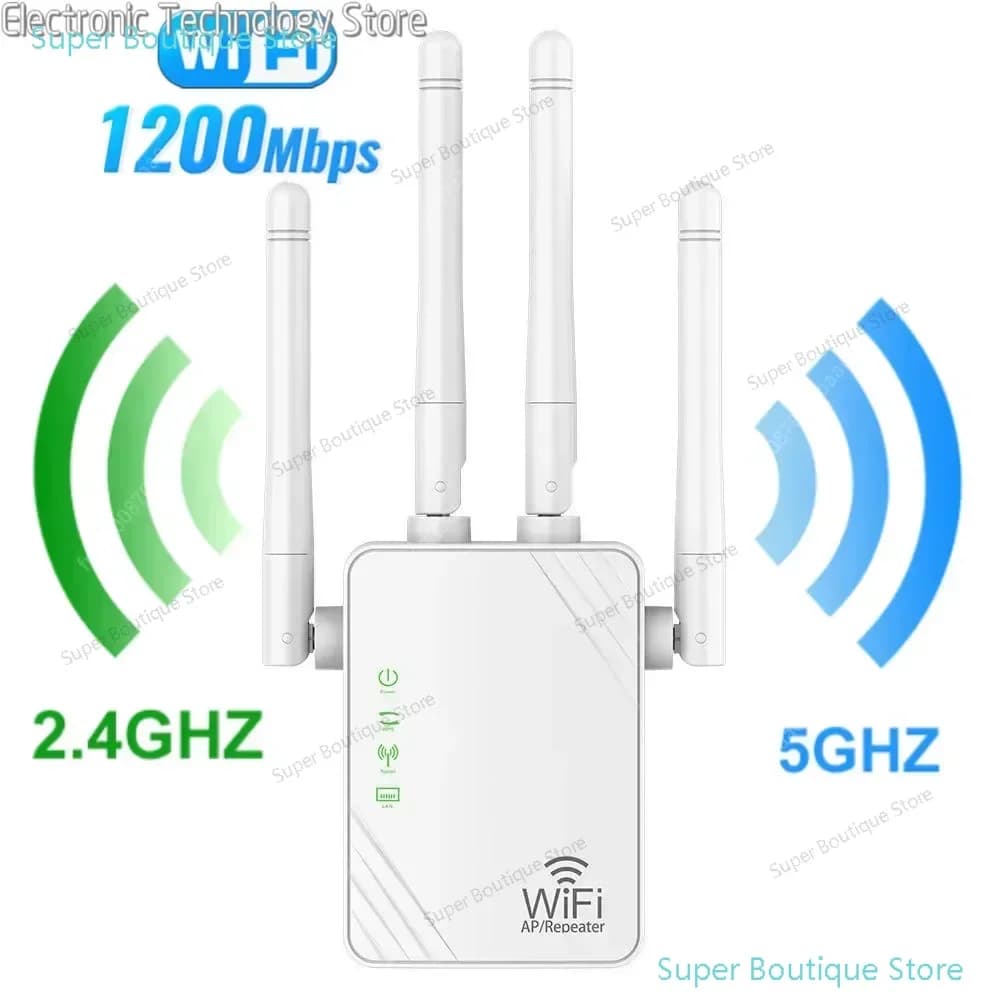 Nieuwe WiFi Repeater Wifi Versterker 5G Signaal Wifi Extender Netwerk Wi-fi Booster 1200 Mbps 5 Ghz Lange afstand Draadloze Wi-fi Repeater