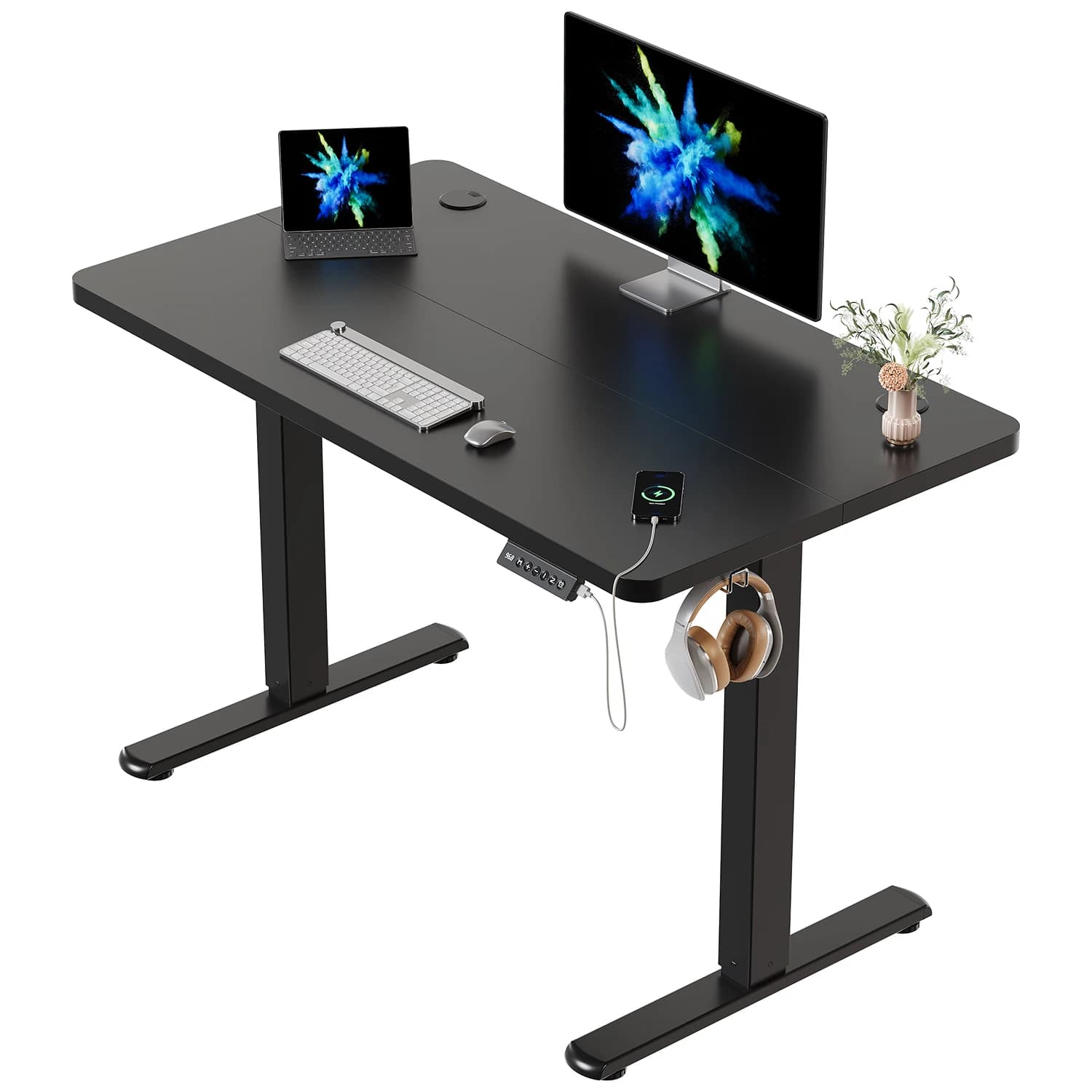 Devoko In hoogte verstelbaar bureau met USB-aansluiting Bureau In hoogte verstelbare elektrische standaard Zitting verstelbare computer