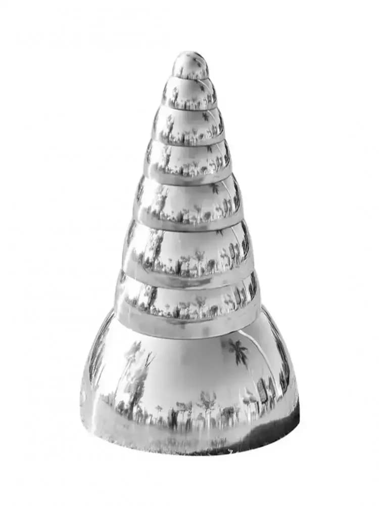 1-10 stuks dik 1,0 mm OD 19-300 mm 304 roestvrij stalen spiegel gladde holle halfronde huis wanddecoratie halve ballen zilver