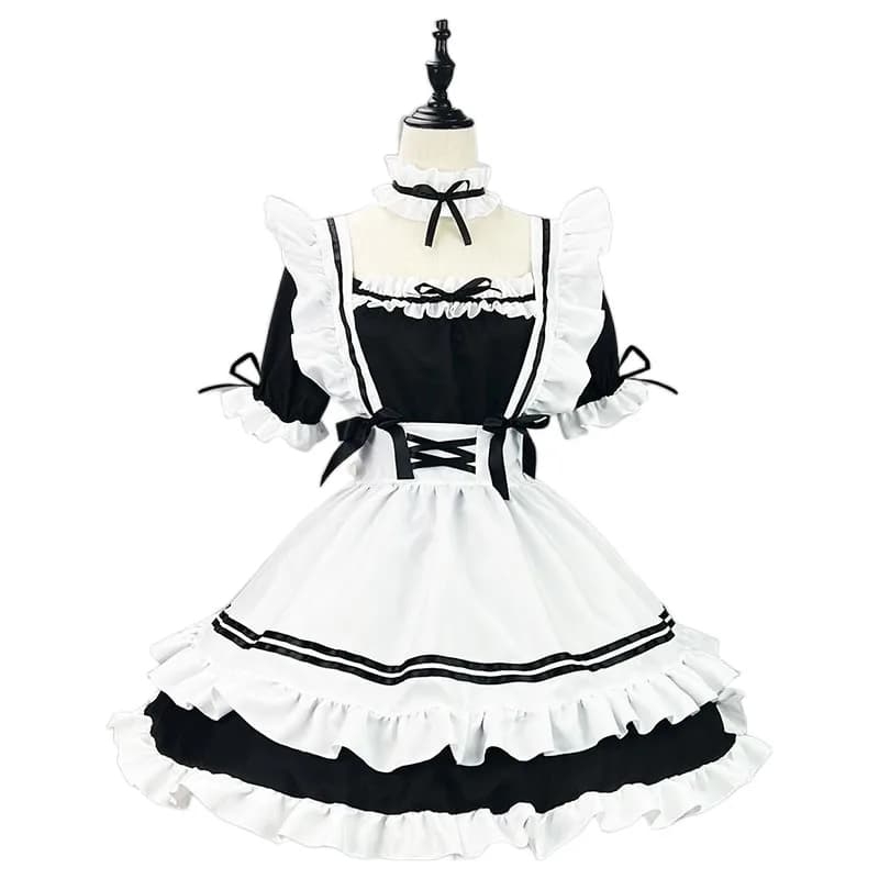 S-5XL Japanse Meid Outfit Mooi Meisje Lolita Jurk Cosplay Kostuum Zoete Leuke Kat Cafe Harajuku Kawaii Uniform Plus Size