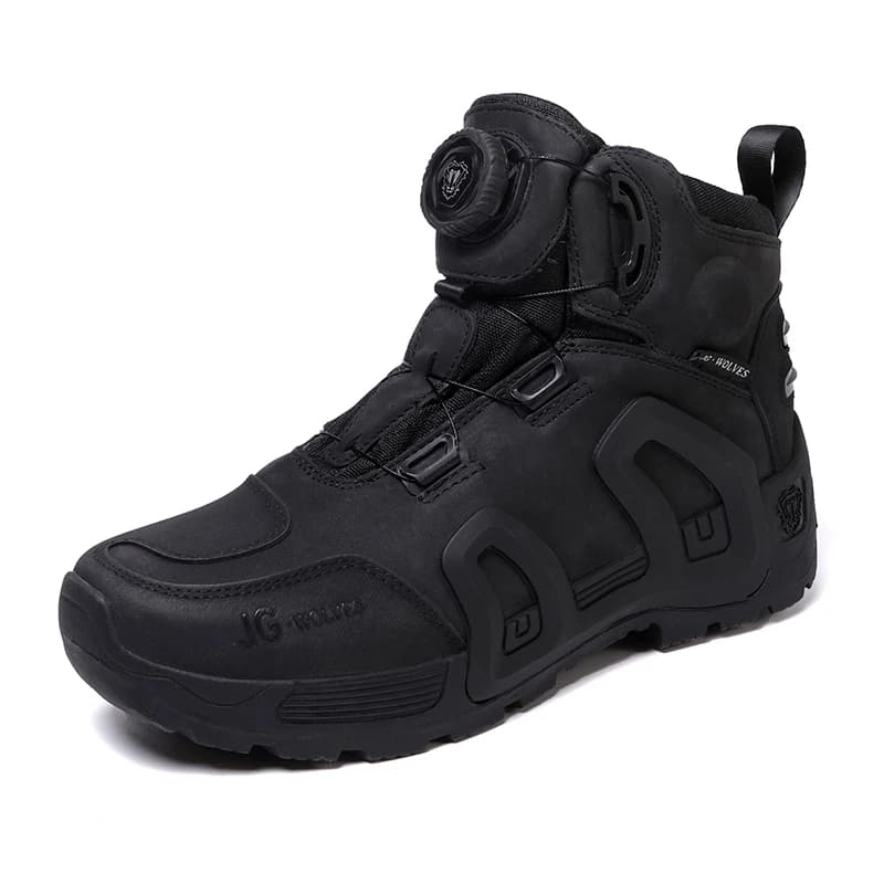 Heren Dames Motorrijlaarzen Waterdicht rundleer Antislip Slijtvast Ademend Touring Moto-schoenen