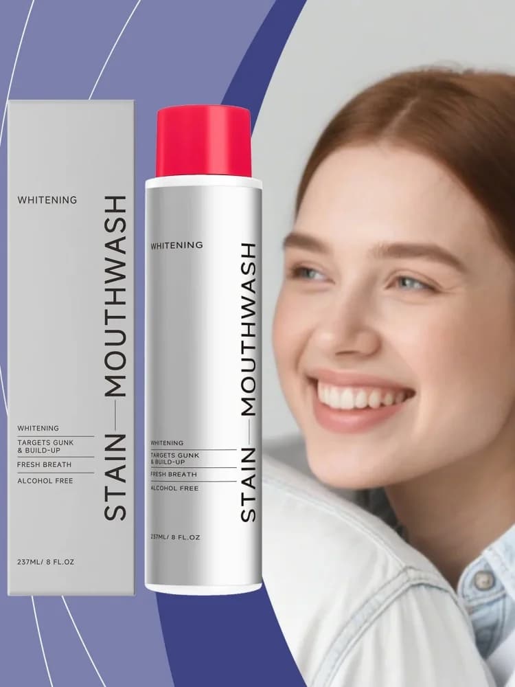 Witte mondwater koffie thee vlekkenverwijdering mondspoeling slechte adem behandeling tandenbleekmiddel mondwater tandglazuur dagelijkse