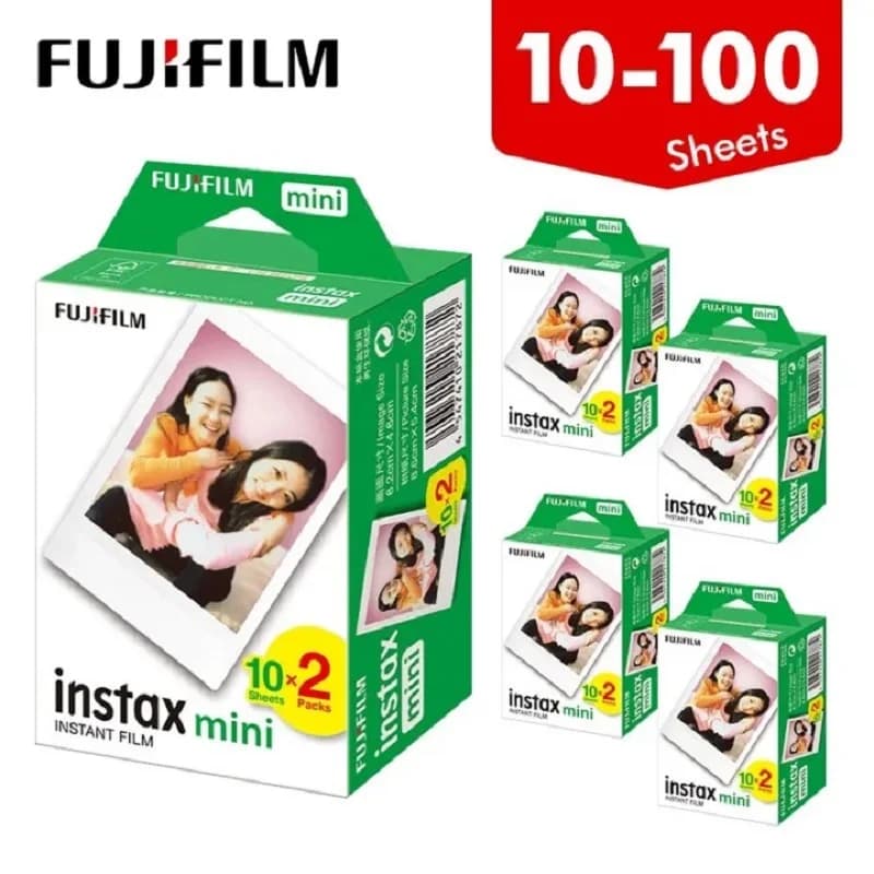 Fujifilm Instax Mini Film Witte Rand 10 20 40 60 80 100 Vellen Voor FUJI Instant Fotocamera Mini 12/11 Mini 9 8 7s 70 EVO Link