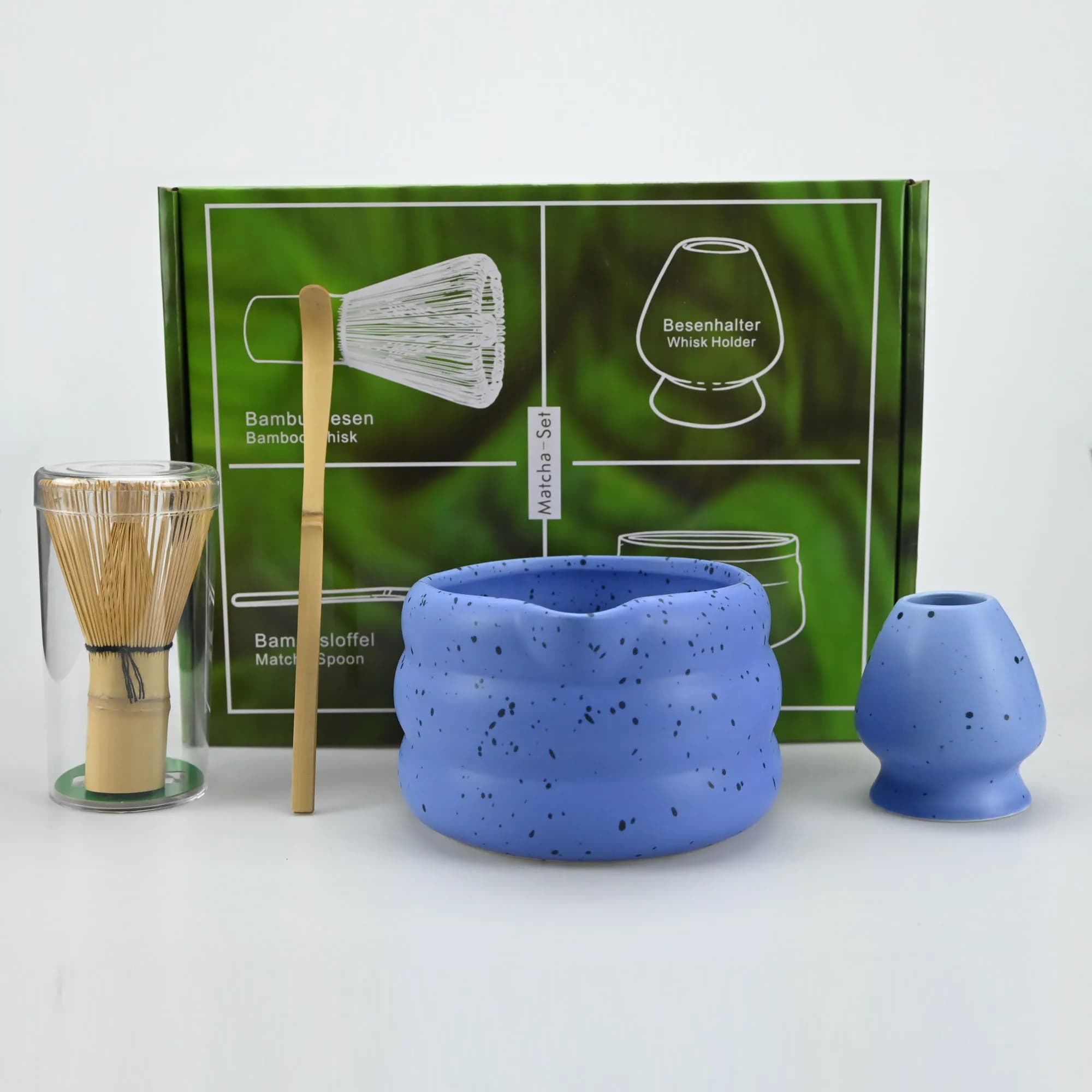 4/stks Japanse Matcha Set Matcha Kom Met Mond Song-dynastie Thee Tip Tool Matcha Snorhaar Stand
