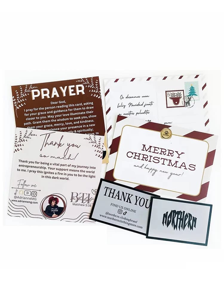Aangepaste kaartjes Visitekaartjes Bedankkaartjes Gepersonaliseerd logo Kleur Kerstcadeau Groetkaarten Huwelijksuitnodigingen Dubbelzijdig