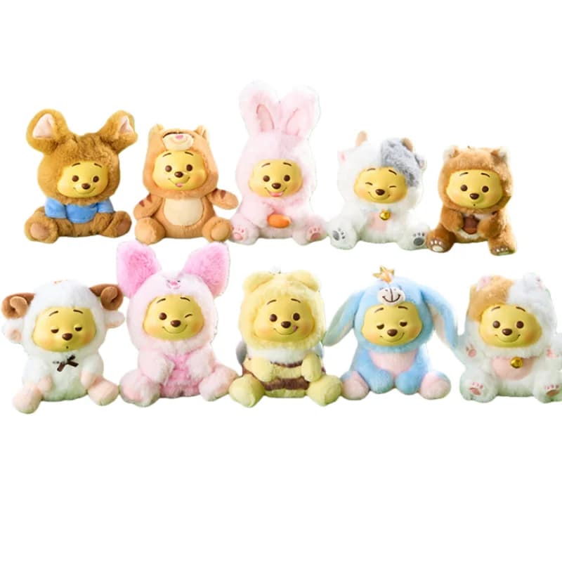 Disney Winnie De Poeh Naughty Party Vinyl Pluche Blind Box Pooh Beer Tas Hanger Mystery Box Verrassing Speelgoed Schattige Pop Cadeau
