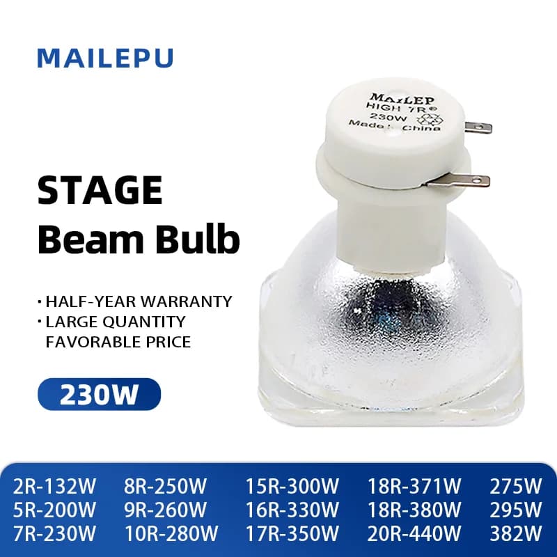 Podiumlicht 200 W 5R/7R 230 W Metaalhalogenidelamp Moving Beam Lamp 230 Beam Platina Metalen Halogeenlampen Volg Spot