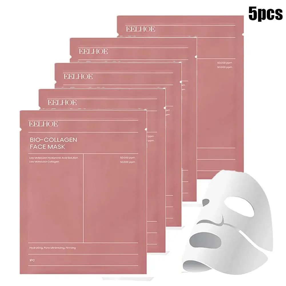 1/5/10PCs Bio Collageen Gezichtsmasker Krimpen Poriën Diep Hydraterende Weekmasker Hydraterende Verfrissende verhelderende Gezicht Huidverzorging