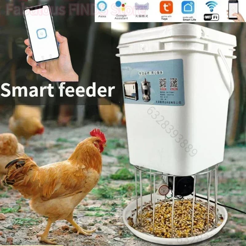 Automatische Kip Feeder Duif Kip Eend Carrier Duif Trog Intelligente Timing Automatische Kip Feeder Duif Benodigdheden