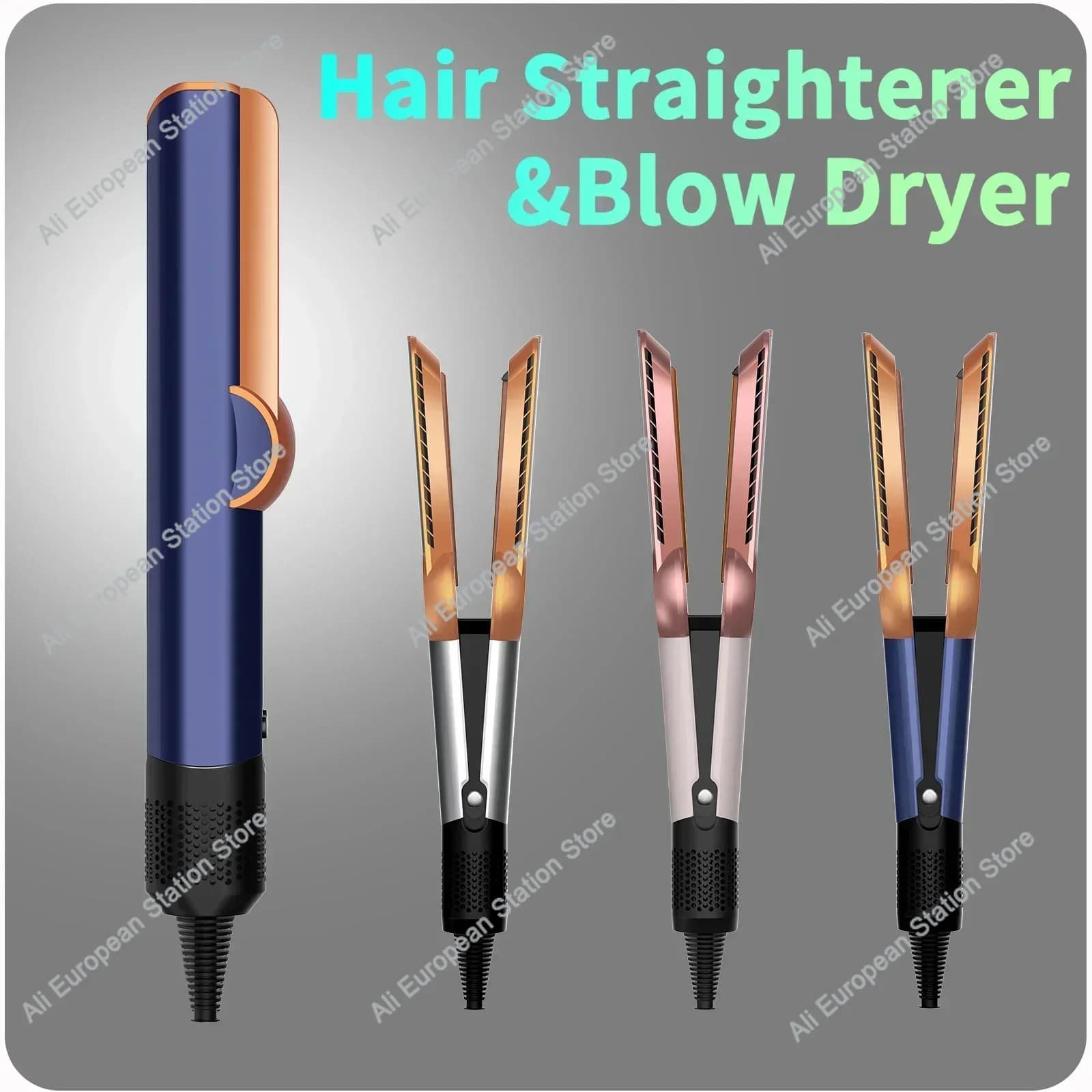 2-IN-1 professionele stijltang en föhn Heat-Up haar stijltang, negatieve ionen ijzer langdurige styling tool