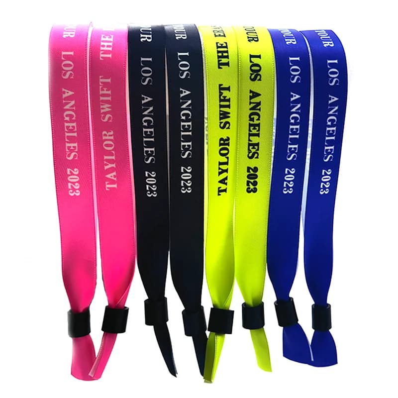 100 Stukken Doek Evenement Polsbandjes Kleur Polsbandjes Sociale Afstand Polsbandjes Custom Logo Doek Armbanden Voor Huwelijksfeest